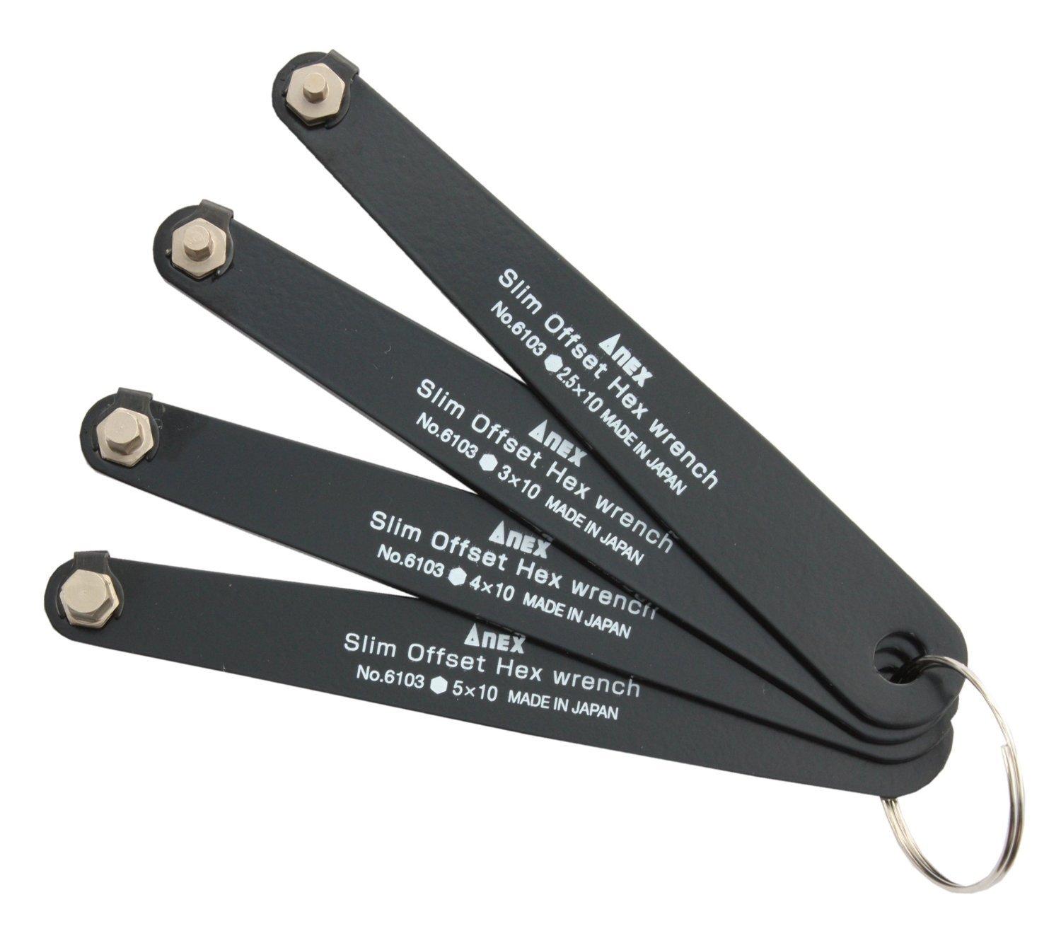 ANEX Slim Offset Hex Set of 6 Wrench, 4, No. 6103-F (Bulk Purchase, Sets)
ANEX Slim Offset Hex Set of 6 Wrench, 4, No. 6103-F (Bulk Purchase, Sets)