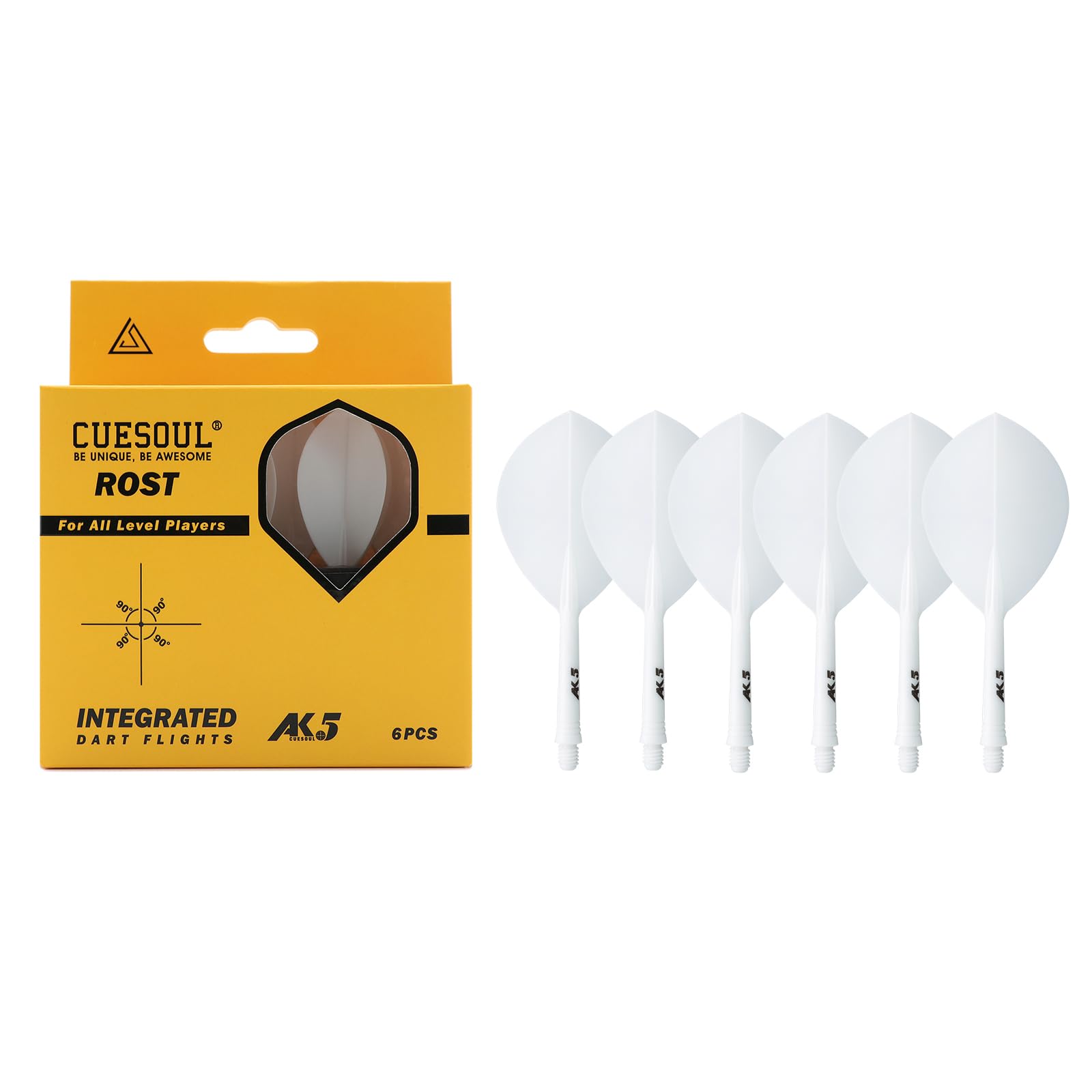 CUESOUL ROST Series Shaft Integrated Flight Teardrop Shape M Size Set of 6 White (2-CSAK-58SDYS)
CUESOUL ROST Series Shaft Integrated Flight Teardrop Shape M Size Set of 6 White (2-CSAK-58SDYS)