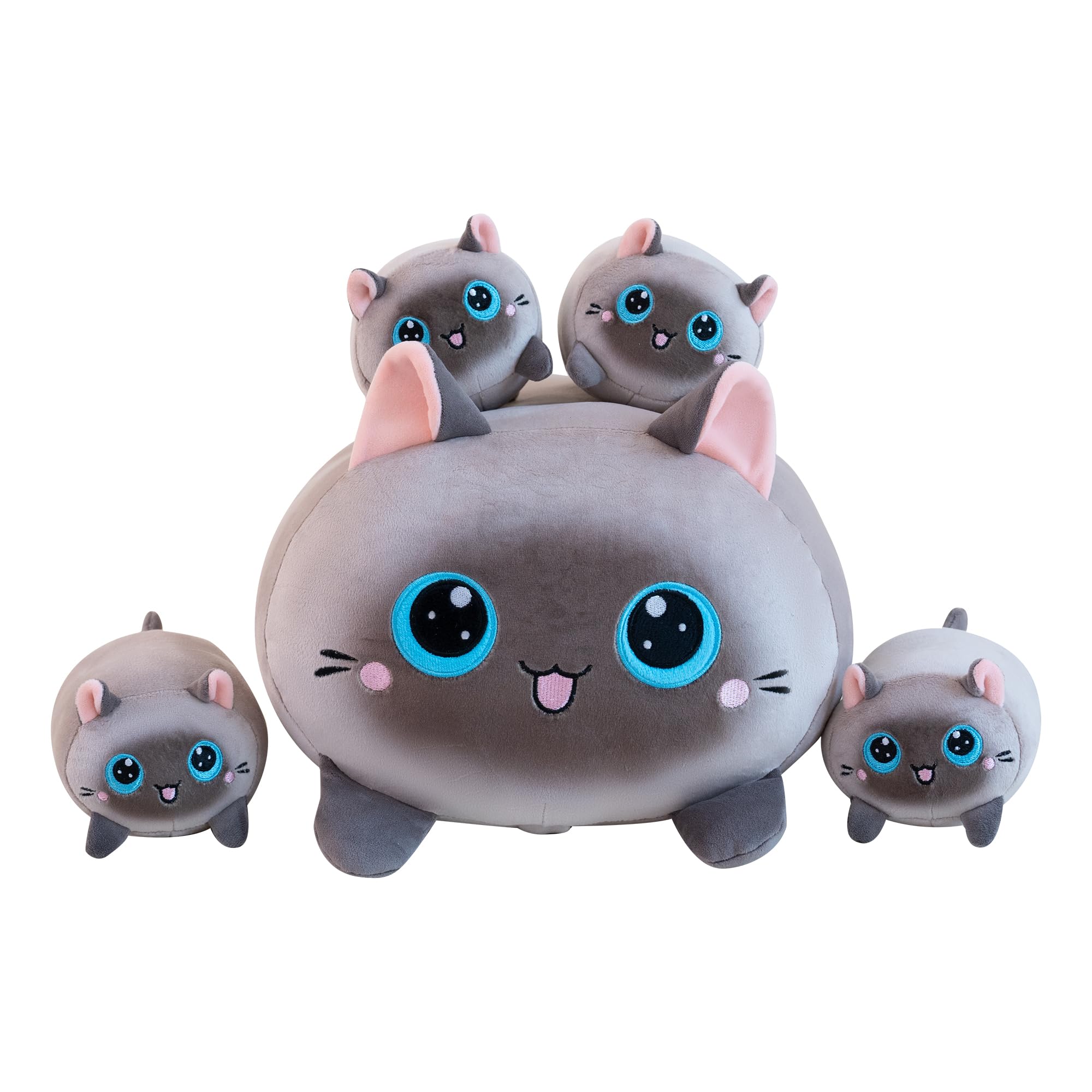 Плюшевая игрушка кошка - Мама-кошка и четыре котенка - Плюшевая игрушка кошка, Подушка-тело кошка, Сжимающееся животное, Подарок на день рождения, Мальчики, Девочки, Рождественский подарок (СЕРЫЙ КОТ,
Плюшевая игрушка кошка - Мама-кошка и четыре котенка - Плюшевая игрушка кошка, Подушка-тело кошка, Сжимающееся животное, Подарок на день рождения, Мальчики, Девочки, Рождественский подарок (СЕРЫЙ КОТ,