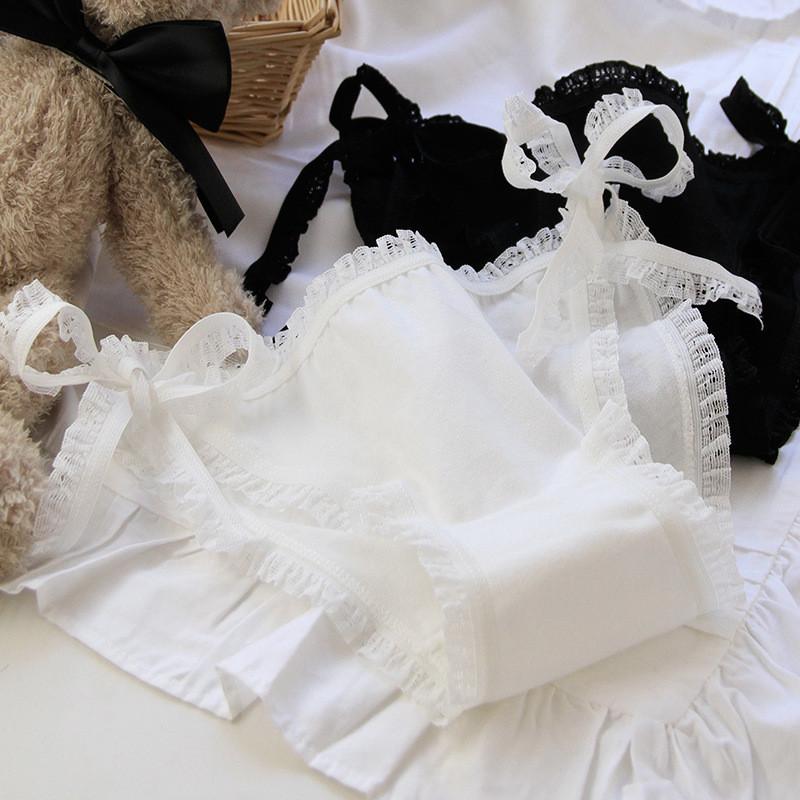 Women S Lace Up Panties Detachable Tie Up Style Briefs With Wrapped Buttocks And Ruffle Edge Sexy Underwear Solid Color Hipsters One Size&1pc
Women S Lace Up Panties Detachable Tie Up Style Briefs With Wrapped Buttocks And Ruffle Edge Sexy Underwear Solid Color Hipsters One Size&1pc