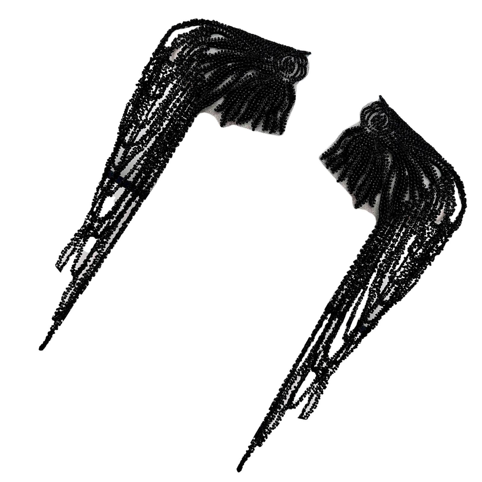 1 пара расшитых блестками бусинок погон для униформы, праздничный костюм, погоны, блестящие погоны для сценических выступлений чёрный
1 пара расшитых блестками бусинок погон для униформы, праздничный костюм, погоны, блестящие погоны для сценических выступлений чёрный