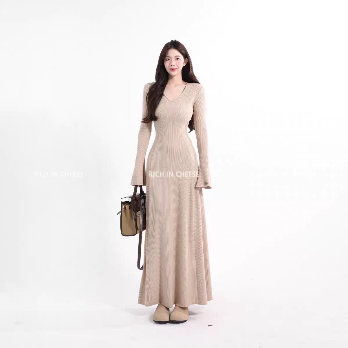 Elegant Autumn/Winter V-neck Slimming Bodycon Dress 3XL (140-155 jin) хаки
Elegant Autumn/Winter V-neck Slimming Bodycon Dress 3XL (140-155 jin) хаки