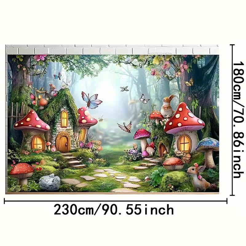 2D Fantasy Forest Mushroom House Backdrop Kids Birthday Party Photo Booth Background 47.2x31.5inch/120*80cm
2D Fantasy Forest Mushroom House Backdrop Kids Birthday Party Photo Booth Background 47.2x31.5inch/120*80cm
