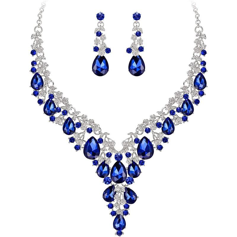 Newlywed Rhinestone Crystal Necklace And Earrings Set - Women s Ball Gown Accessories
Newlywed Rhinestone Crystal Necklace And Earrings Set - Women s Ball Gown Accessories