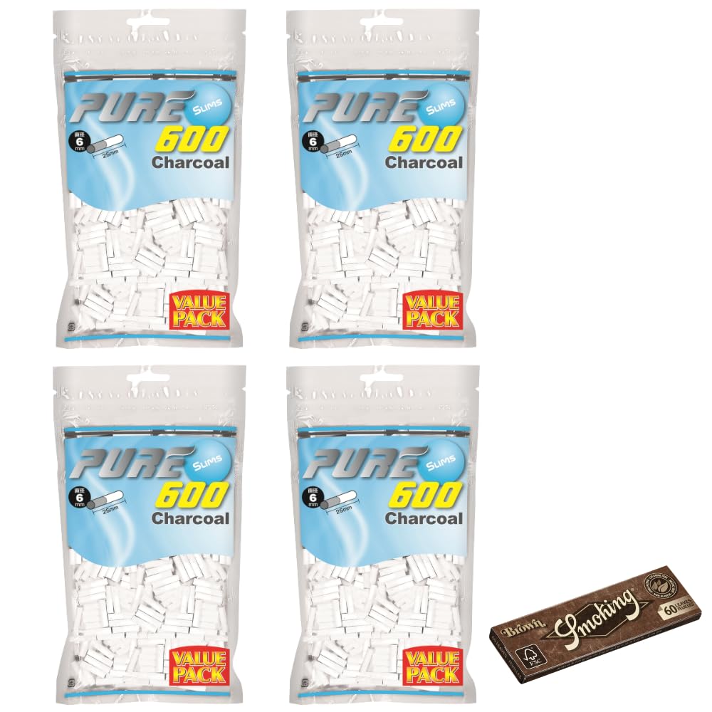 PURE Slim Charcoal Filter Value Pack 600 (Set of 4) with Paper
PURE Slim Charcoal Filter Value Pack 600 (Set of 4) with Paper