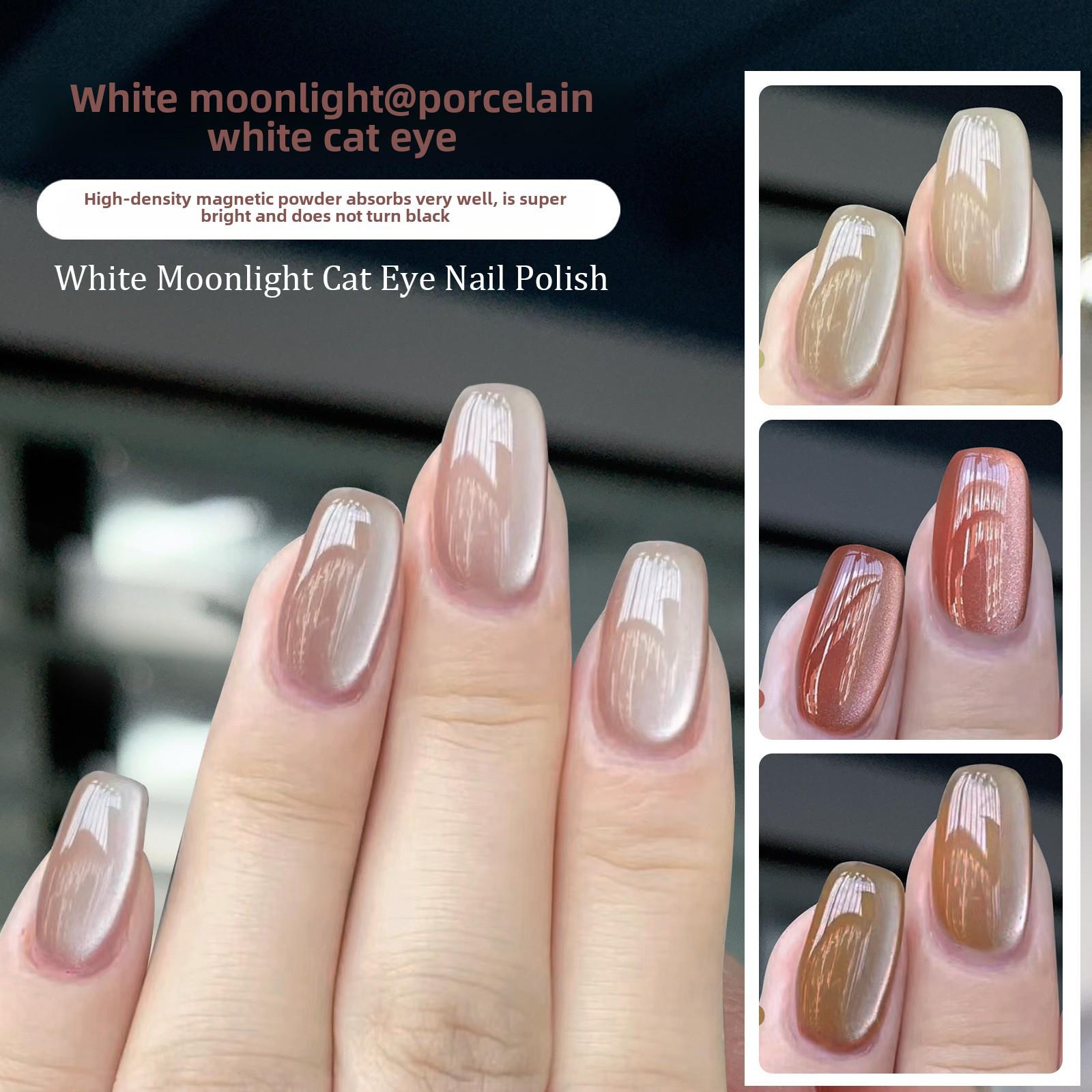 Лак для ногтей New Style White Moonlight Ceramic Cat s Eye с эффектом «кошачий глаз» — отделка Flash Crystal Porcelain, эксклюзив для нейл-арта.
Лак для ногтей New Style White Moonlight Ceramic Cat s Eye с эффектом «кошачий глаз» — отделка Flash Crystal Porcelain, эксклюзив для нейл-арта.