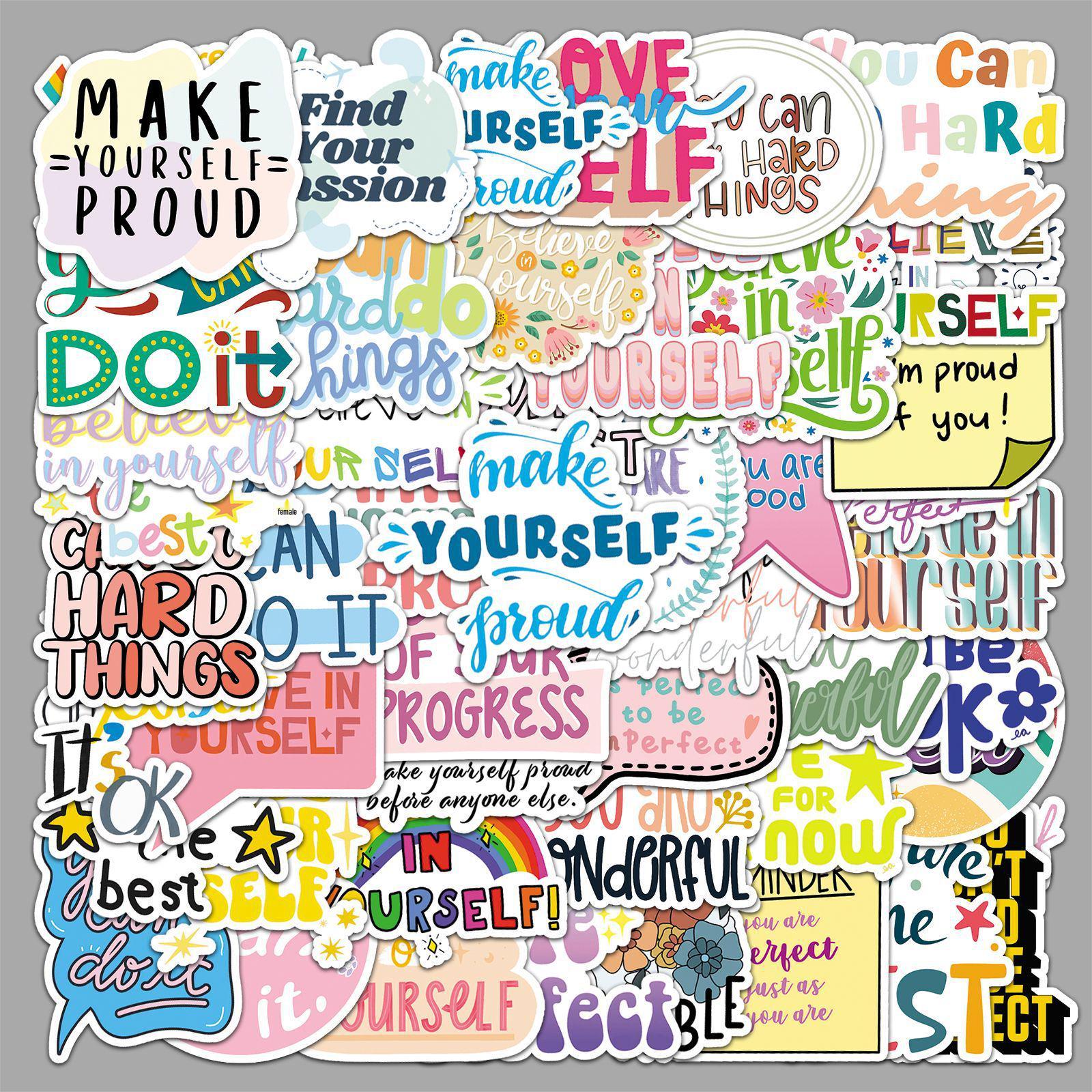 50 Encouraging English Sentence Stickers for Personalizing Cups, Luggage, and Phone Cases
50 Encouraging English Sentence Stickers for Personalizing Cups, Luggage, and Phone Cases