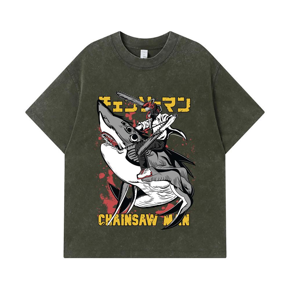 275 GSM Washed T-shirts 100% Cotton Chainsaw Man V43 Denji Print Unisex Heavy Cotton T Shirt S
275 GSM Washed T-shirts 100% Cotton Chainsaw Man V43 Denji Print Unisex Heavy Cotton T Shirt S