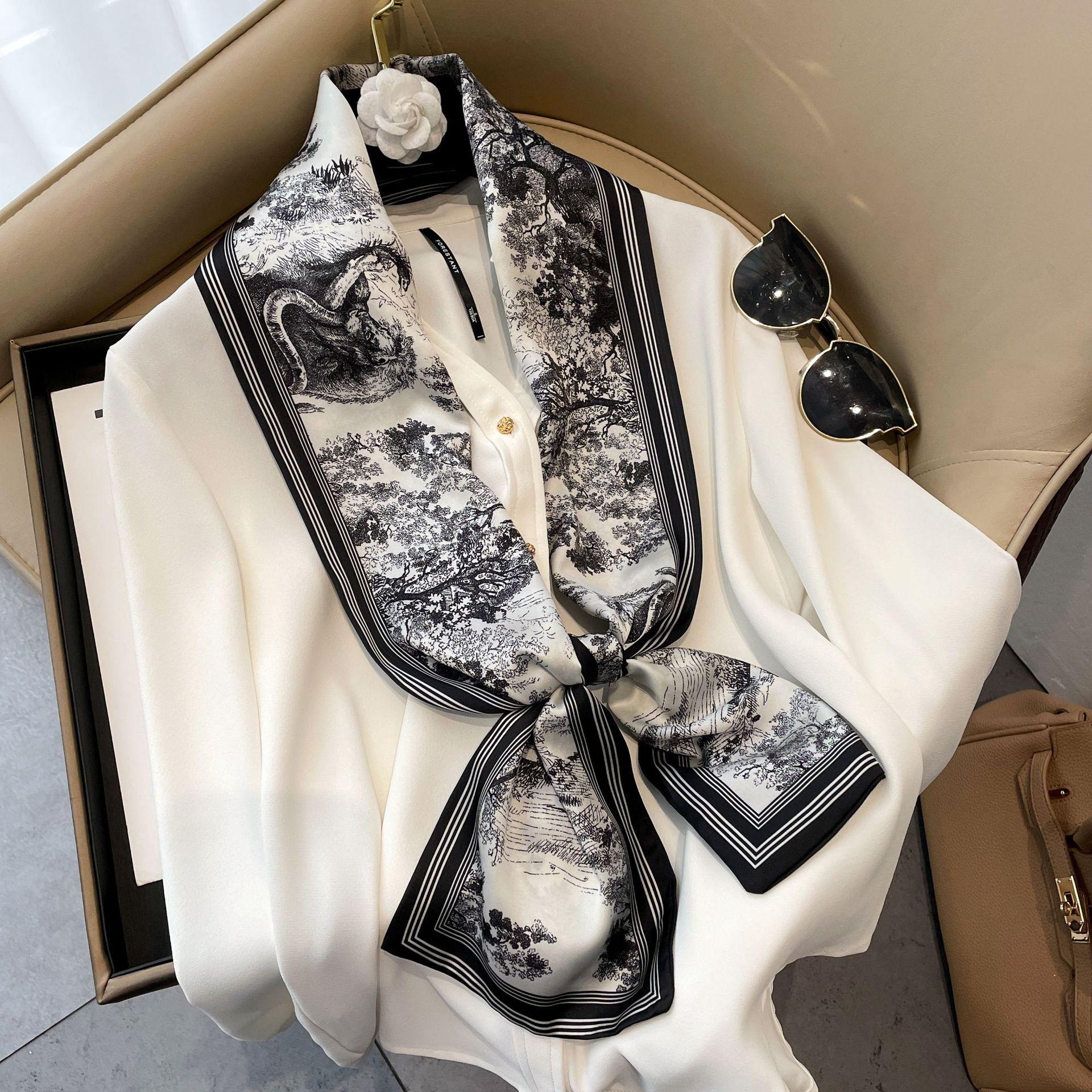 Високоякісні розкішні шовкові шарфи пов язка на голову Шарфи шийний шарф для жінок ланцюжок шовковий шарф жіноча декоративна хустка 150-17cm
Високоякісні розкішні шовкові шарфи пов язка на голову Шарфи шийний шарф для жінок ланцюжок шовковий шарф жіноча декоративна хустка 150-17cm