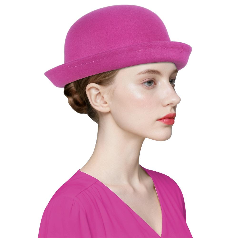 Trendy Solid Color Women’s Bowler Hat Vintage Elegant Derby Hat Versatile Lightweight Girls Wool Felt Hat Daily Outfits
Trendy Solid Color Women’s Bowler Hat Vintage Elegant Derby Hat Versatile Lightweight Girls Wool Felt Hat Daily Outfits