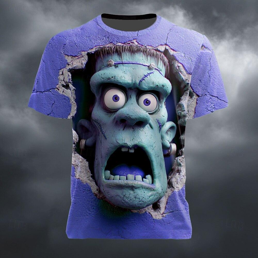 Men s Horror Optical Illusion Skull 3D T-Shirts Fashion Cool Street T Shirt Casual Personality Short Sleeve Tops Summer Clothing S
Men s Horror Optical Illusion Skull 3D T-Shirts Fashion Cool Street T Shirt Casual Personality Short Sleeve Tops Summer Clothing S