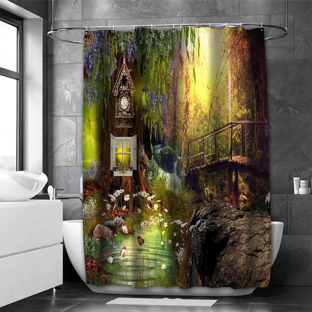 Beautiful Waterfall Bathing Curtain Bathroom Shower Curtain Waterproof With 12 Hooks Home Deco Free Ship W60H190(CM)-1 Pcs
Beautiful Waterfall Bathing Curtain Bathroom Shower Curtain Waterproof With 12 Hooks Home Deco Free Ship W60H190(CM)-1 Pcs