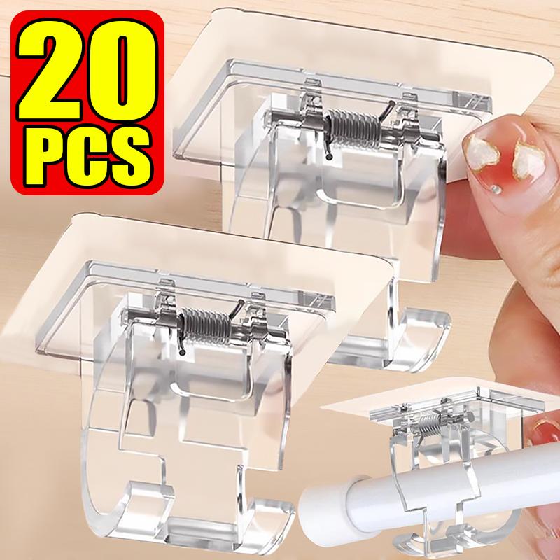 Self Adhesive Curtain Rod Holder Nail-Free Adjustable Clamp Hooks Kitchen Bathroom No Drilling Wall Hanging Rack Hook Bracket 2PCS білий
Self Adhesive Curtain Rod Holder Nail-Free Adjustable Clamp Hooks Kitchen Bathroom No Drilling Wall Hanging Rack Hook Bracket 2PCS білий