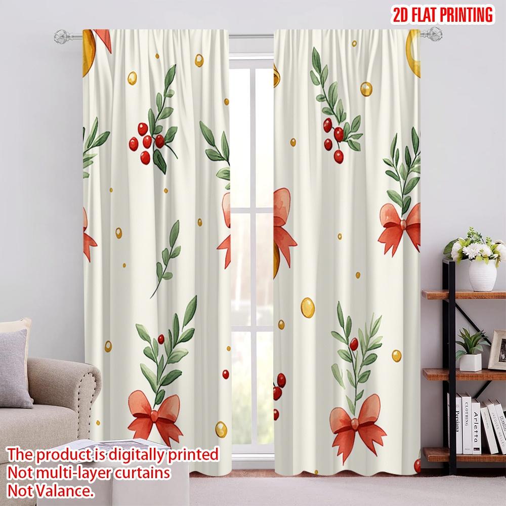 2pcs,2D plane printing Window Curtain Christmas Bells Holly Berries Baubles Versatile Polyester Fabric (without rod) Versatile 52.50 × 116.00 cm 2 pcs
2pcs,2D plane printing Window Curtain Christmas Bells Holly Berries Baubles Versatile Polyester Fabric (without rod) Versatile 52.50 × 116.00 cm 2 pcs