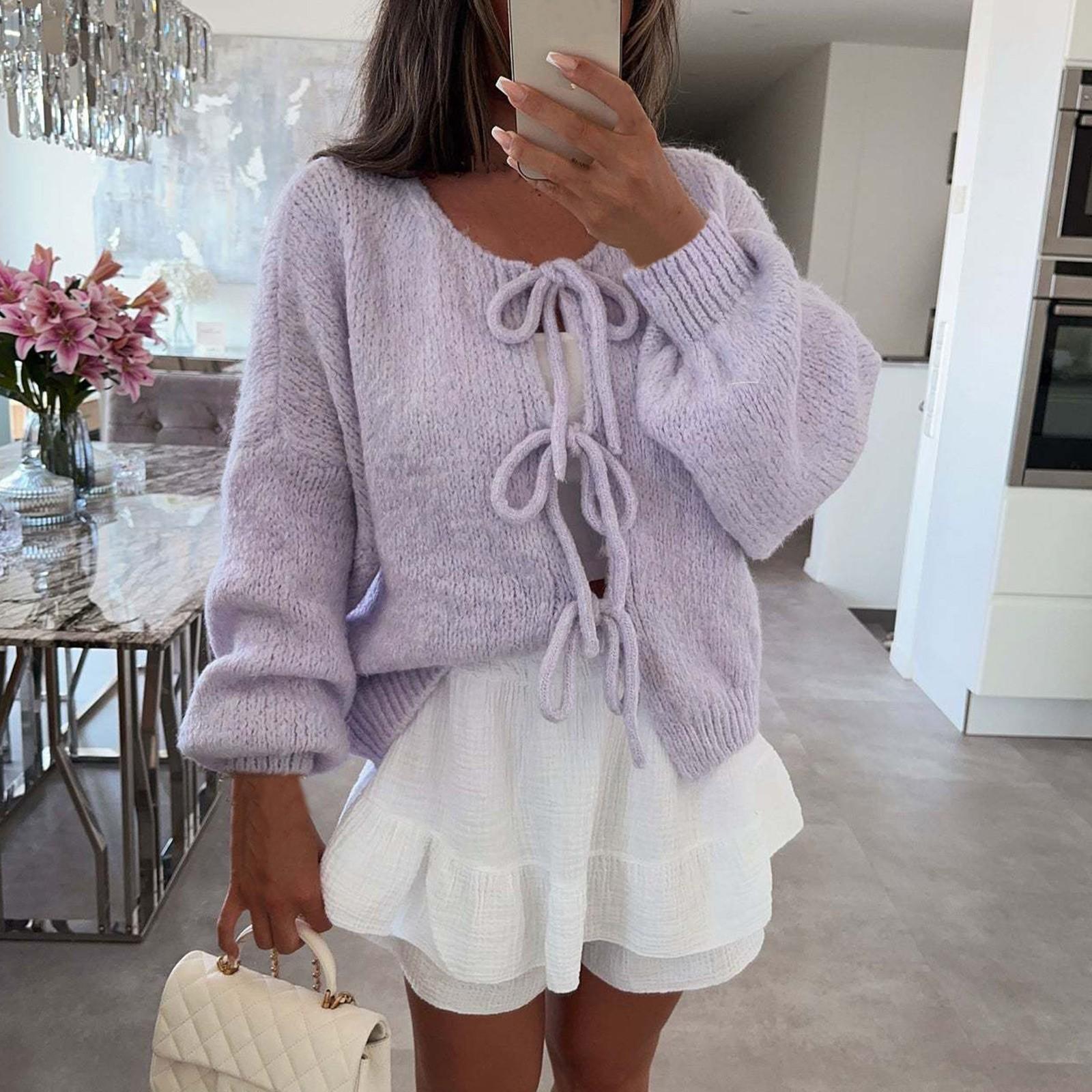 Women‘s Round Neck Long Sleeve Lace-Up Fitted Cardigan Coat M фіолетовий
Women‘s Round Neck Long Sleeve Lace-Up Fitted Cardigan Coat M фіолетовий