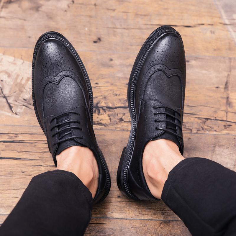 Brock men s shoes first layer cowhide business dress British carved men s leather shoes lace-up breathable trend Oxford shoes 38
Brock men s shoes first layer cowhide business dress British carved men s leather shoes lace-up breathable trend Oxford shoes 38
