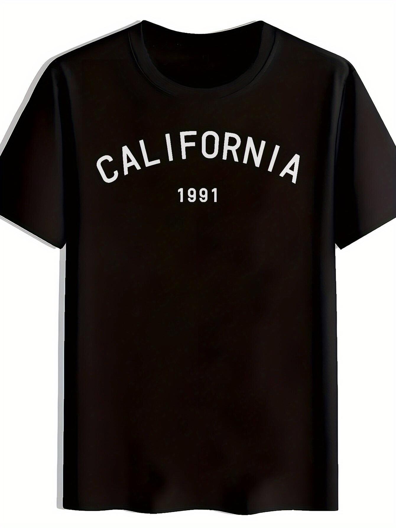 Black Polyester T-shirt | Casual Round Neck | CALIFORNIA 1991 Graphic Print | Breathable & Machine Washable | Summer Fashion Top for Daily Wear M
Black Polyester T-shirt | Casual Round Neck | CALIFORNIA 1991 Graphic Print | Breathable & Machine Washable | Summer Fashion Top for Daily Wear M