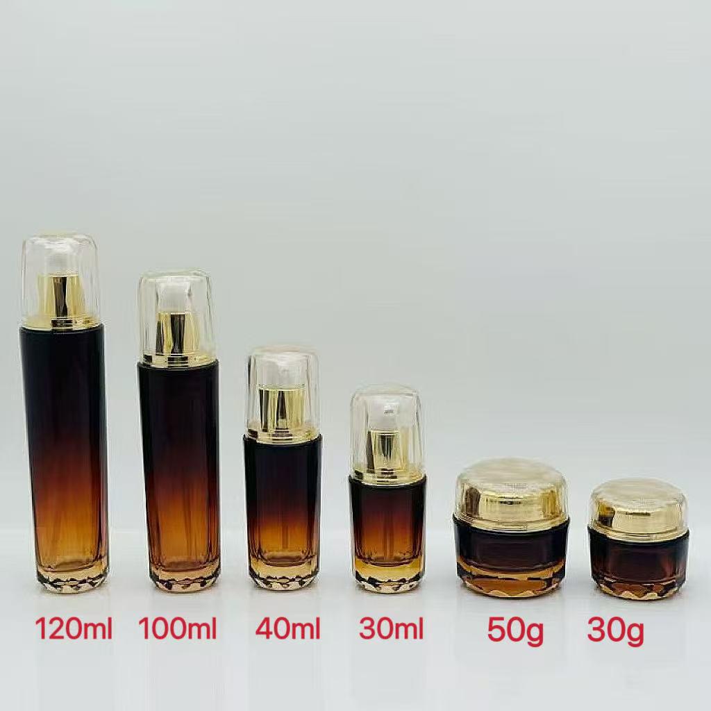 Explosion-Proof Glass Bottles: 120ml, 40ml Spray, 30ml Essence, 30g & 50g Face Cream Options Available 30g glass; includes lid and pump; clear bottle
Explosion-Proof Glass Bottles: 120ml, 40ml Spray, 30ml Essence, 30g & 50g Face Cream Options Available 30g glass; includes lid and pump; clear bottle