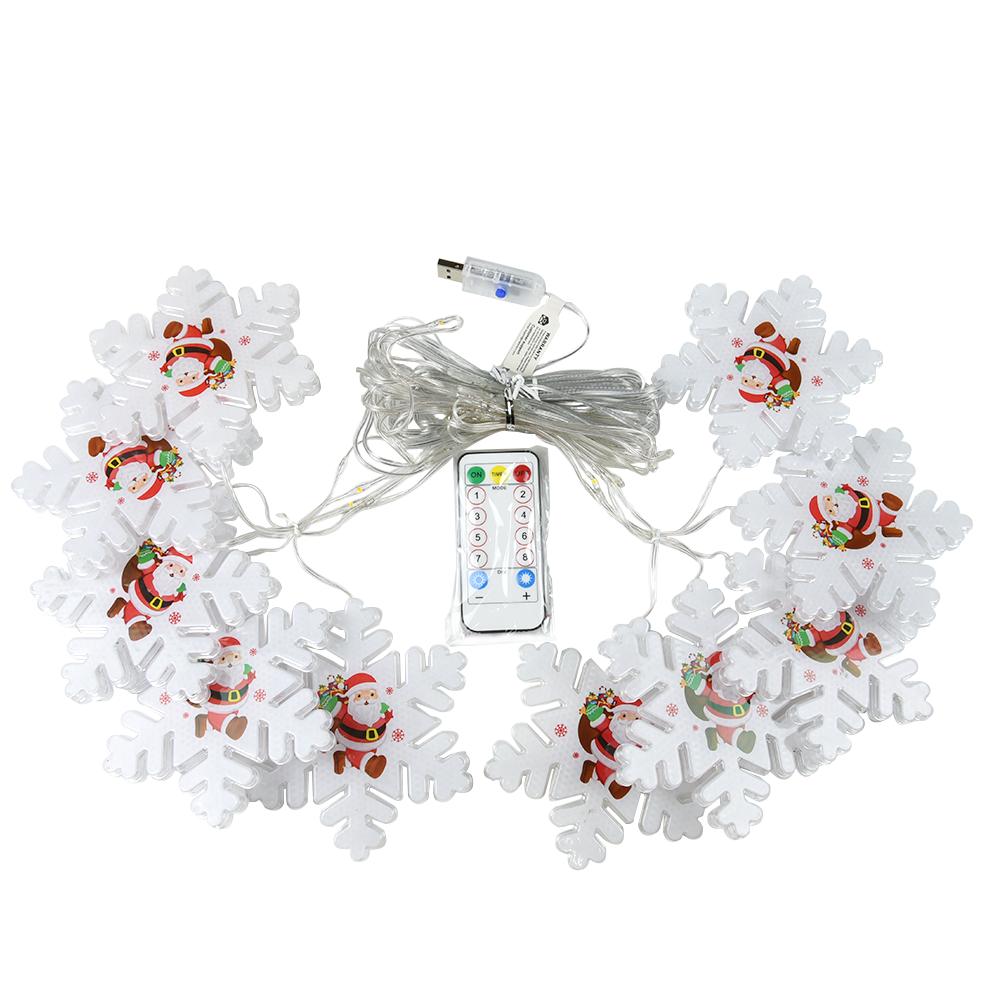 USB Remote Control Snowflake & Santa Claus String Lights, Christmas Decorative Fairy Lights
USB Remote Control Snowflake & Santa Claus String Lights, Christmas Decorative Fairy Lights