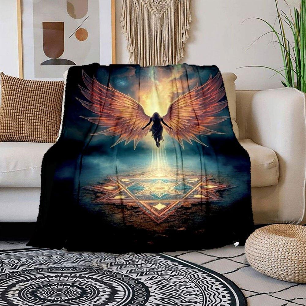 Angel Wings Spiritual Art Print: Celestial Energy Poster for Home DecorBlanket Flannel Throw Blanket for Sofa, Bed, Travel, Camping, Office, 150x180cm
Angel Wings Spiritual Art Print: Celestial Energy Poster for Home DecorBlanket Flannel Throw Blanket for Sofa, Bed, Travel, Camping, Office, 150x180cm