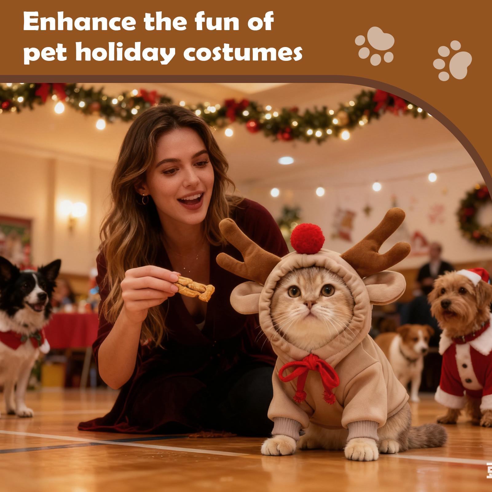 Reindeer Dog Costume 3D Reindeer Ears Outfit Cute Moose Coat Outfits Hoodie for Celebration Holiday Winter Dog Cat S
Reindeer Dog Costume 3D Reindeer Ears Outfit Cute Moose Coat Outfits Hoodie for Celebration Holiday Winter Dog Cat S