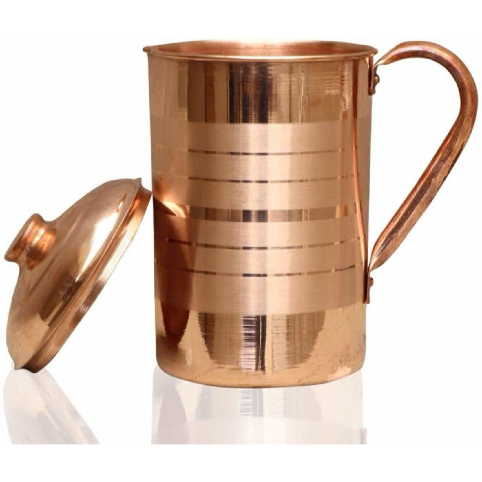 1.5 L Copper Water Jug Sonanshi brings to you a premium and equally classy water pitcher with a laser floral print
1.5 L Copper Water Jug Sonanshi brings to you a premium and equally classy water pitcher with a laser floral print