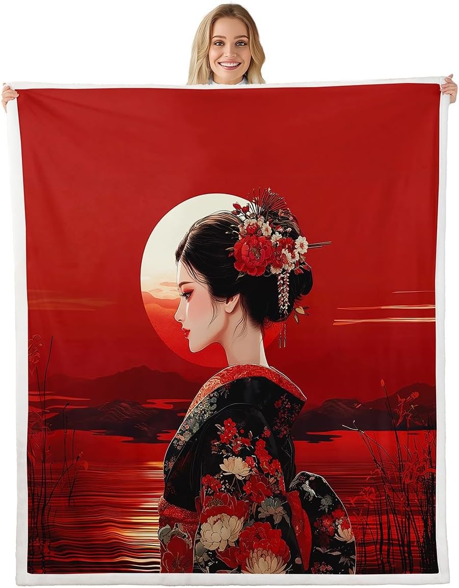 GUOYU Blanket Geisha Blankets for Girls WomenTokyo Ukiyoe Throw BlanketTraditional Japanese Style Aesthetic Fuzzy Blanket Twin Decorative 75x100cm (30x40inch)
GUOYU Blanket Geisha Blankets for Girls WomenTokyo Ukiyoe Throw BlanketTraditional Japanese Style Aesthetic Fuzzy Blanket Twin Decorative 75x100cm (30x40inch)