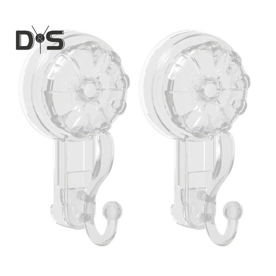 1/2/3/4 шт. Прозрачные крючки для присосок, прочные, выдерживающие нагрузку, легко устанавливаемые съемные сверхпрочные вакуумные присоски с крючками 2pcs прозрачный