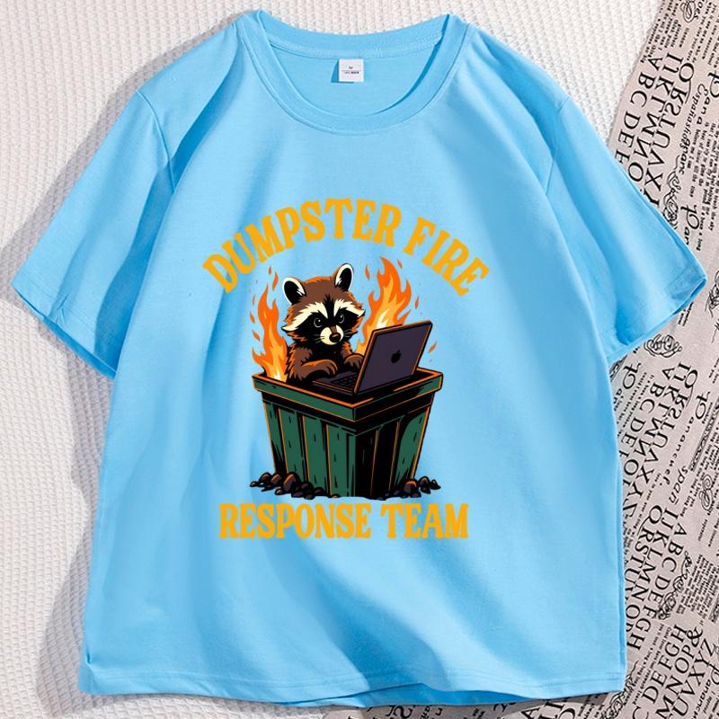 Dumpster Fire Response Team with Raccoon and Possum Tshirts for Men Women Funny Animal Cotton Short Sleeve Tshirts Clothing 4XL
Dumpster Fire Response Team with Raccoon and Possum Tshirts for Men Women Funny Animal Cotton Short Sleeve Tshirts Clothing 4XL