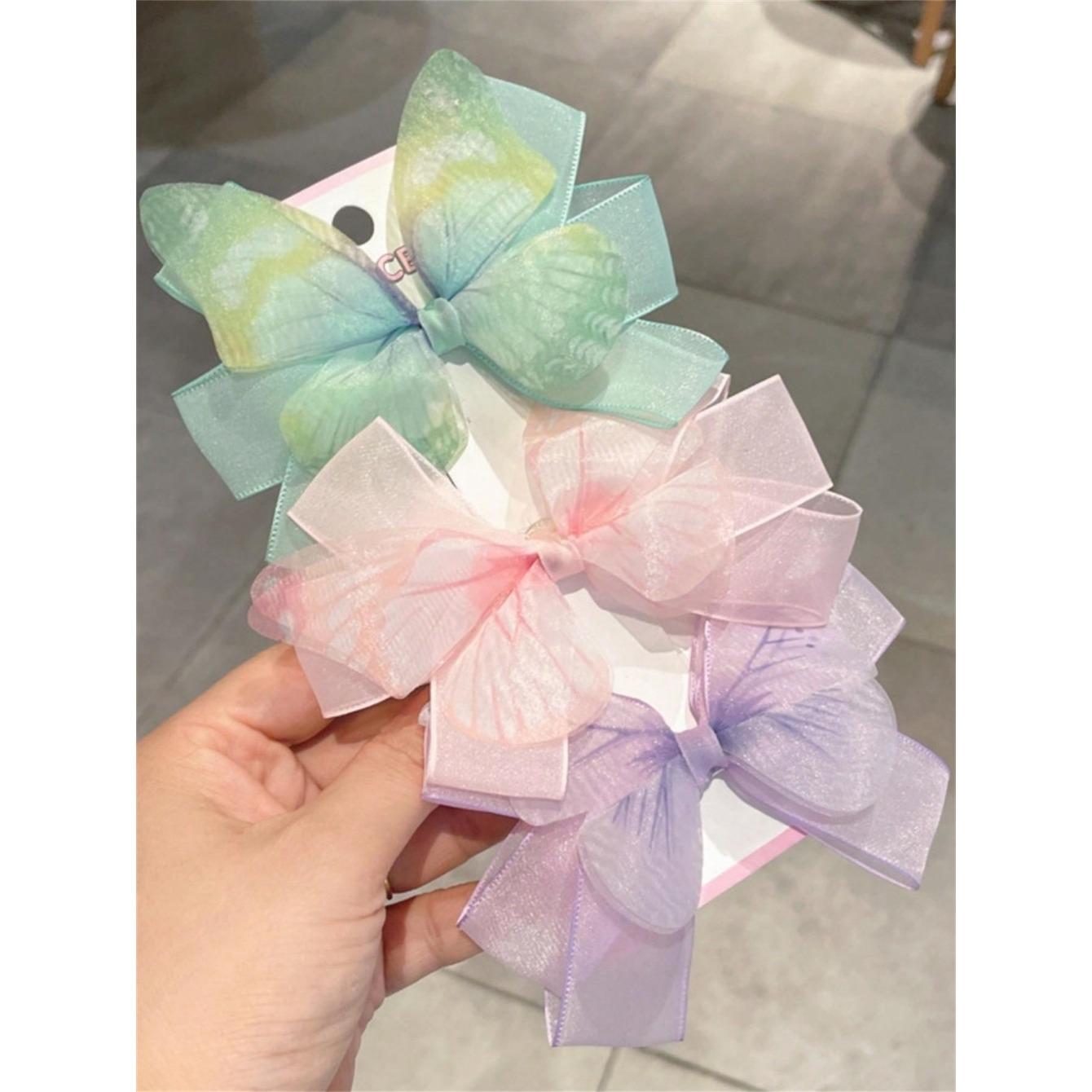 3 women s spring new mesh bow sweet back hair clip daily travel All-match headwear hair accessories Size fits all
3 women s spring new mesh bow sweet back hair clip daily travel All-match headwear hair accessories Size fits all