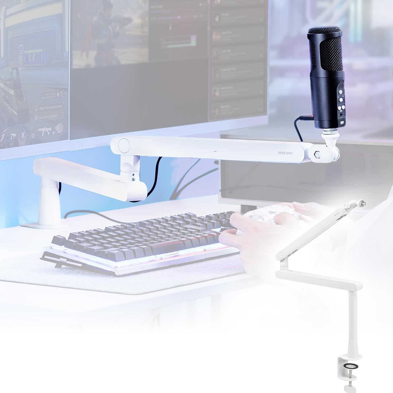 Sanwa Direct Microphone Microphone Low 2kg Weight Angle Conversion Cable Microphone for Game and White Arm, Stand, Profile, Clamp, Capacity, 3-Joint белый
Sanwa Direct Microphone Microphone Low 2kg Weight Angle Conversion Cable Microphone for Game and White Arm, Stand, Profile, Clamp, Capacity, 3-Joint белый