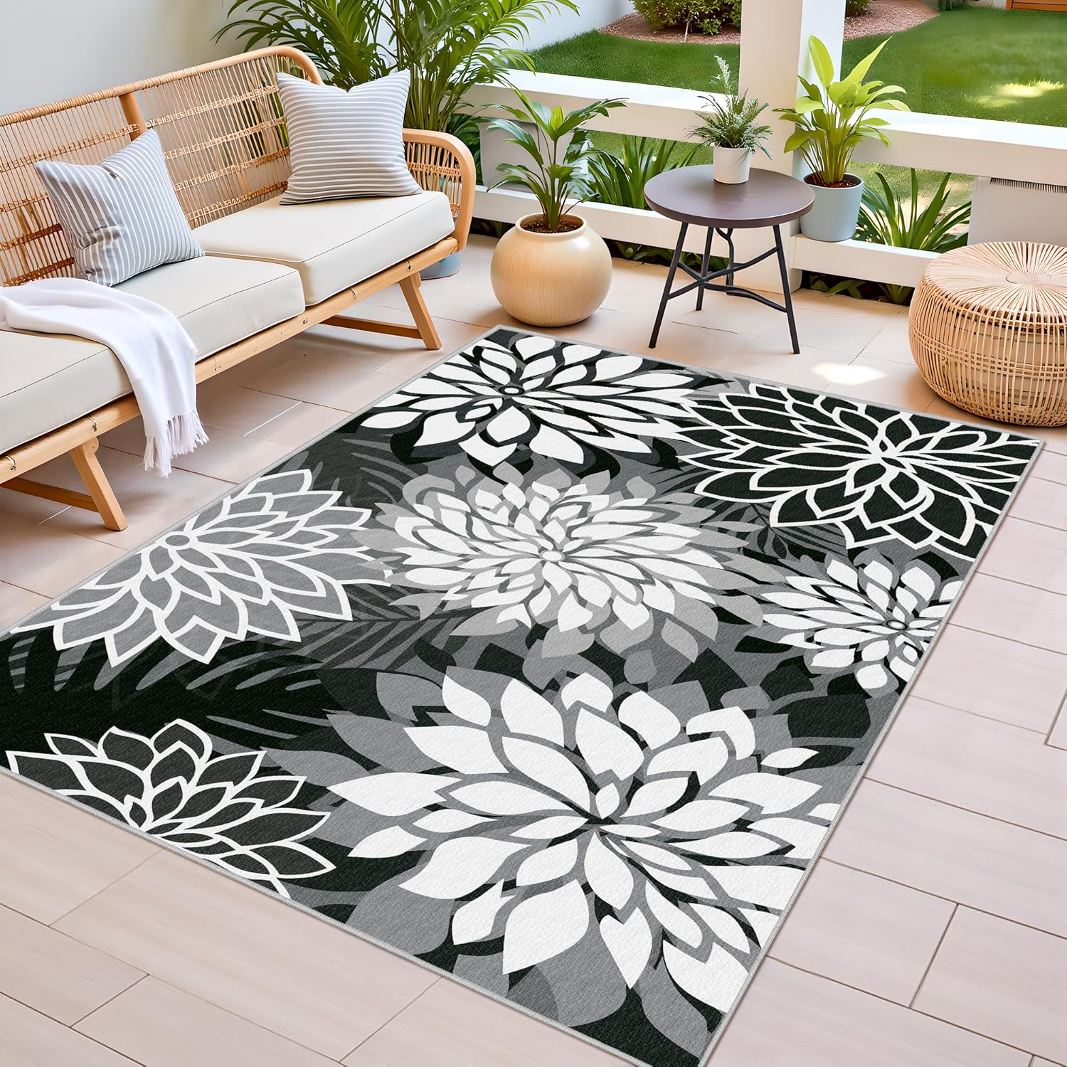 Black and White Gray PatternedCarpet Mat Modern and Simple for Both Interior and Exterior Balconies Porch and LivingRoom Carpets 40x60cm
Black and White Gray PatternedCarpet Mat Modern and Simple for Both Interior and Exterior Balconies Porch and LivingRoom Carpets 40x60cm
