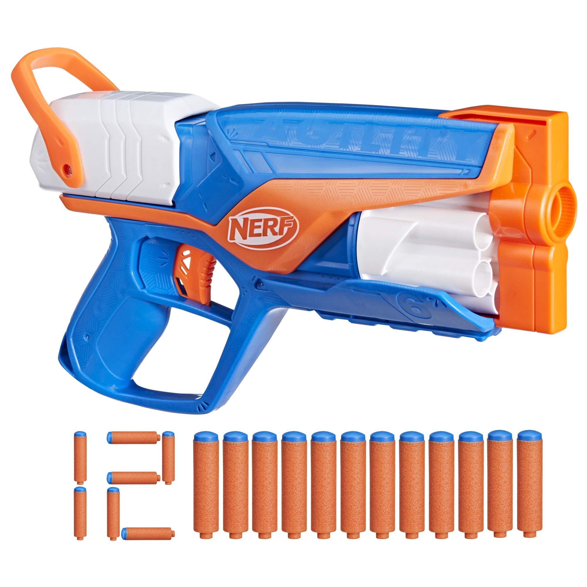 Nerf N Series Agility 12 N1 Compatible with N Series Blasters 6 Dart Outdoor Game Blaster, Darts, Only, Drums, Children s
Nerf N Series Agility 12 N1 Compatible with N Series Blasters 6 Dart Outdoor Game Blaster, Darts, Only, Drums, Children s