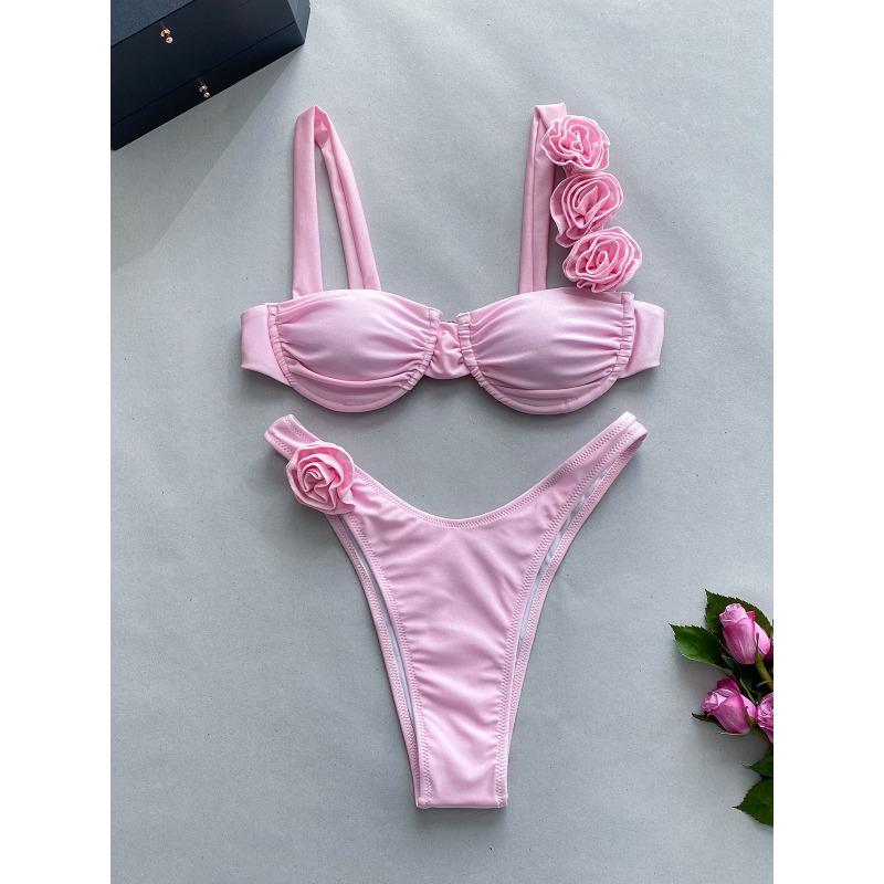 New European and American Sexy Bikini3D Three-dimensional Flower Split Temperament Split Bikini Swimsuit Women L
New European and American Sexy Bikini3D Three-dimensional Flower Split Temperament Split Bikini Swimsuit Women L