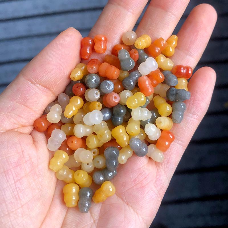 Синьцзянский золотой шелковый нефрит, маленький кулон в виде тыквы и россыпь бусин для изготовления браслетов своими руками Approx. 6*9mm
Синьцзянский золотой шелковый нефрит, маленький кулон в виде тыквы и россыпь бусин для изготовления браслетов своими руками Approx. 6*9mm