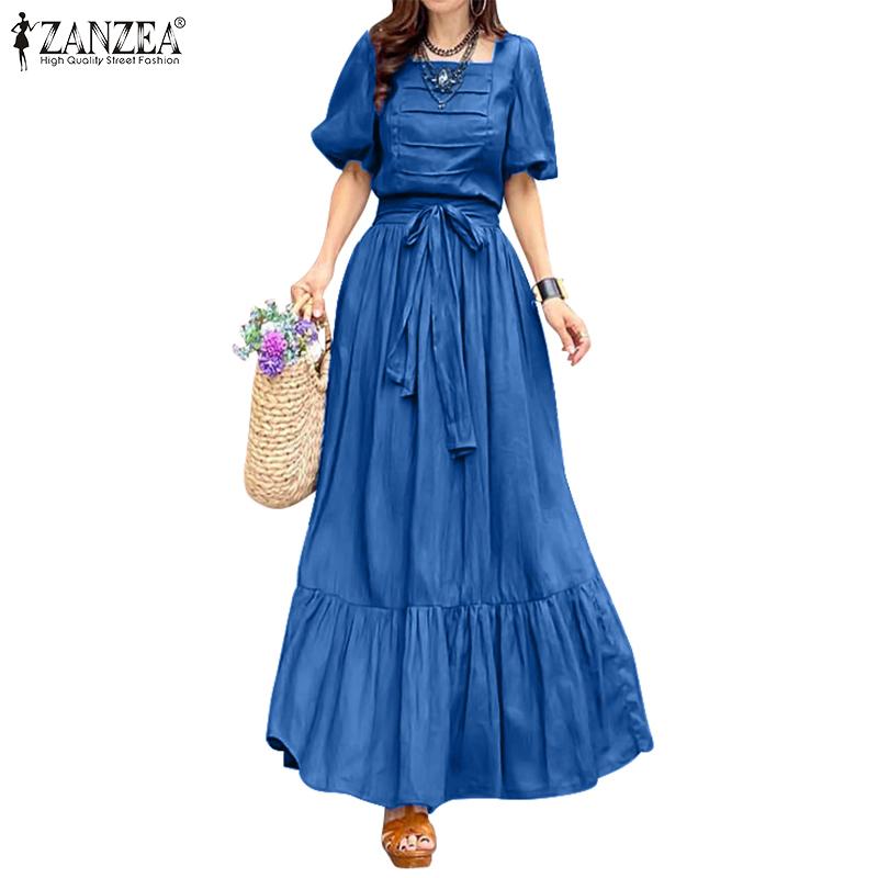 ZANZEA Женское праздничное повседневное летнее длинное платье с квадратным воротником и коротким рукавом
ZANZEA Женское праздничное повседневное летнее длинное платье с квадратным воротником и коротким рукавом