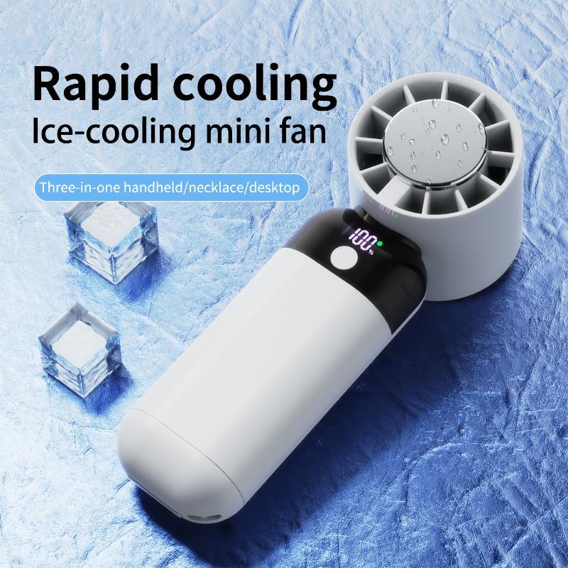 New Portable Digital Display Handheld Fan 3 Gears Wind Speed 2000mAh Capacity Semiconductor Cooling Turbofan with Base
New Portable Digital Display Handheld Fan 3 Gears Wind Speed 2000mAh Capacity Semiconductor Cooling Turbofan with Base