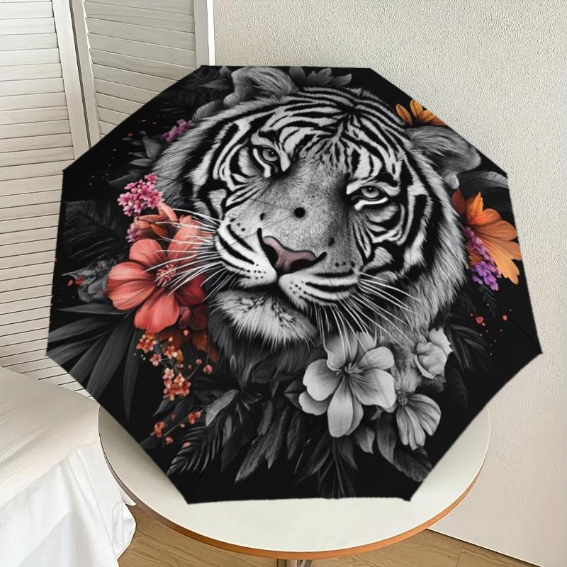 1pc Tiger Floral Decor Automatic Folding Umbrella - Compact 8-Rib Design,Perfect Gift for Friends & Family yy250926059
1pc Tiger Floral Decor Automatic Folding Umbrella - Compact 8-Rib Design,Perfect Gift for Friends & Family yy250926059