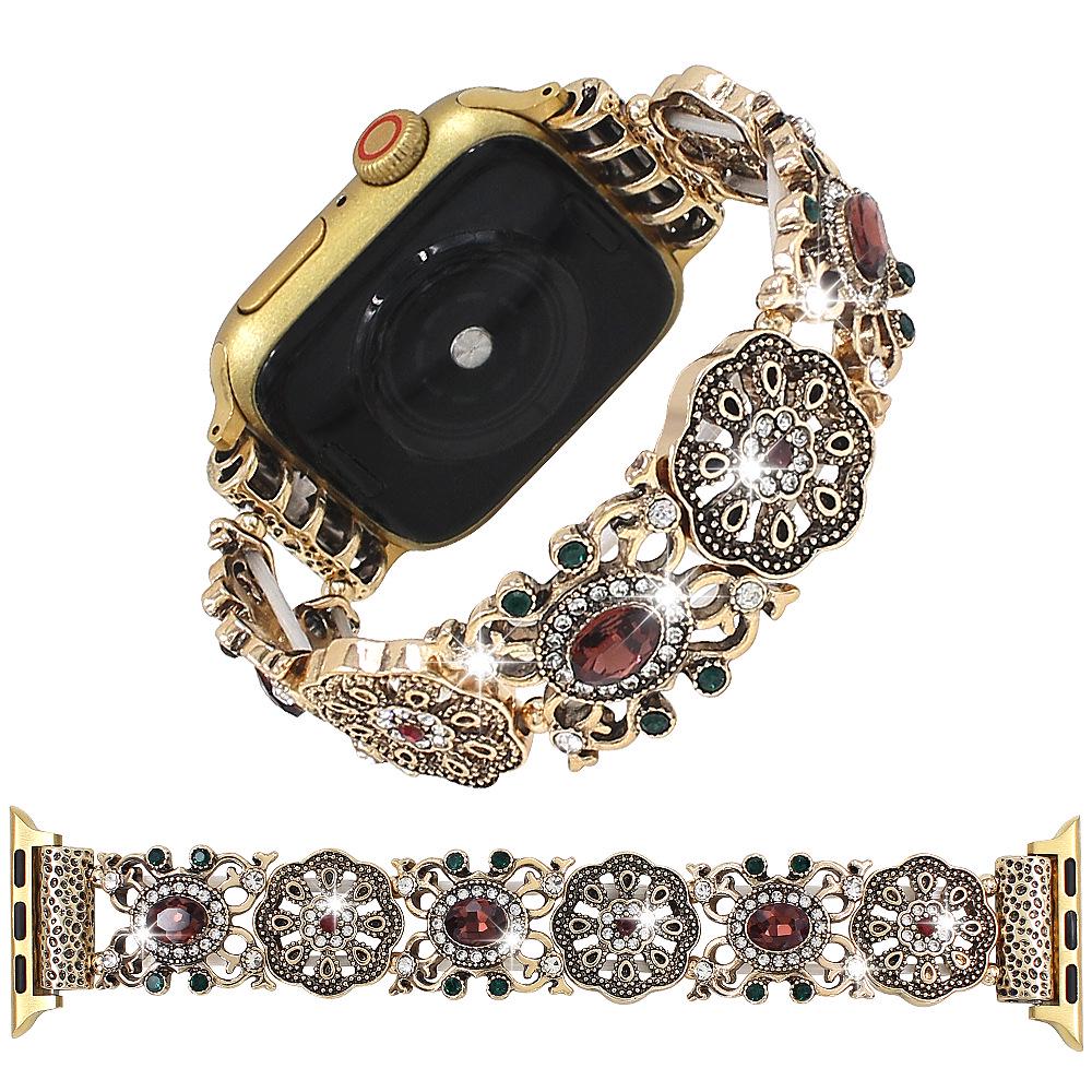 Retro Rhinestone Flower Metal Strap for Apple Watch S10/9/8/7/SE Women’s Band 42/44/45/46mm
Retro Rhinestone Flower Metal Strap for Apple Watch S10/9/8/7/SE Women’s Band 42/44/45/46mm