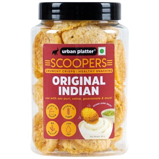 Urban Platter Scoopers Original Indian, 80 г (Хрустящие чипсы из попкорна для безглютенового перекуса)
Urban Platter Scoopers Original Indian, 80 г (Хрустящие чипсы из попкорна для безглютенового перекуса)