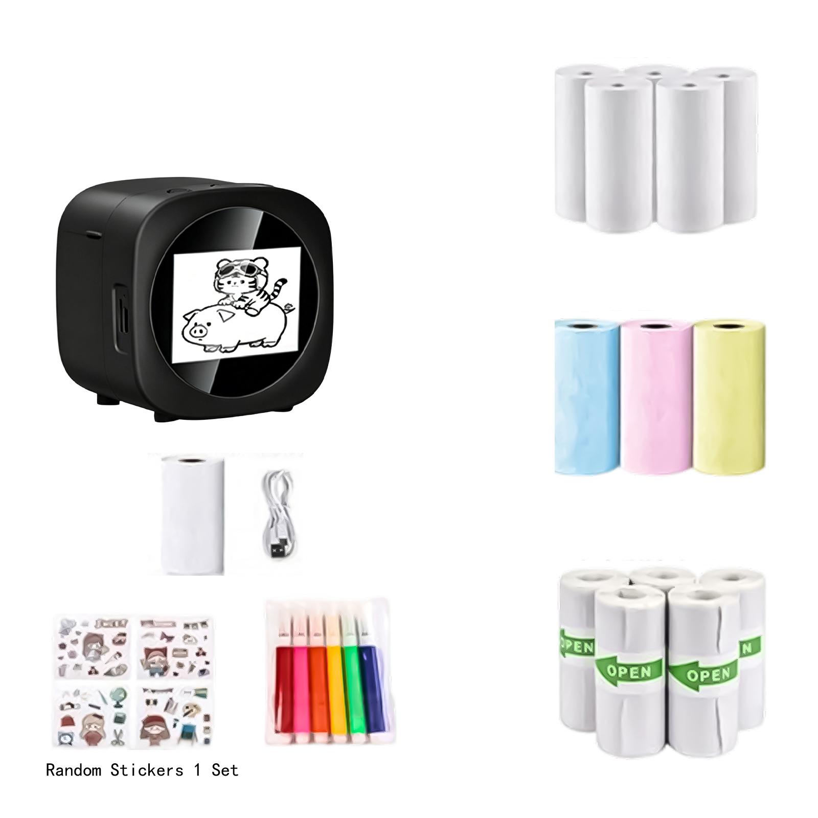 Compact AI Photo Printer with Multiple Paper Types Including Adhesive and Regular Rolls Plus Colored Paper and Markers for Creative Printing Projects One Size чорний
Compact AI Photo Printer with Multiple Paper Types Including Adhesive and Regular Rolls Plus Colored Paper and Markers for Creative Printing Projects One Size чорний