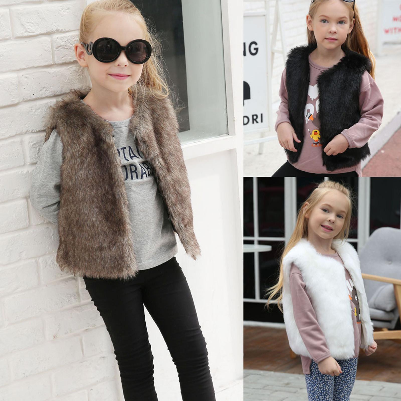 Детское осенне-зимнее искусственное пальто для маленьких девочек, жилет, плотное пальто, теплая верхняя одежда 
Детское осенне-зимнее искусственное пальто для маленьких девочек, жилет, плотное пальто, теплая верхняя одежда