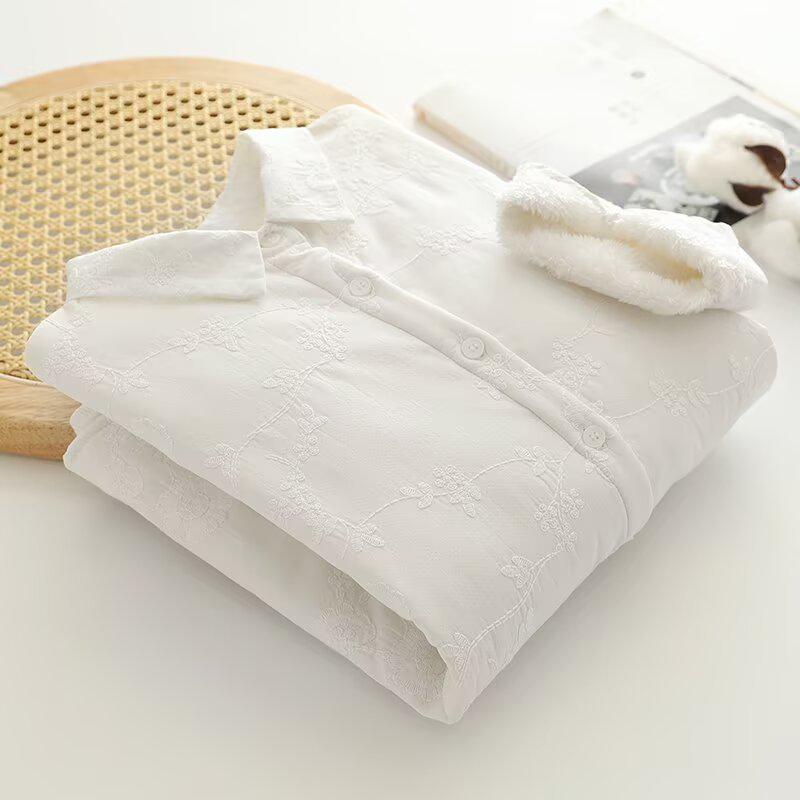 Women s White Long Sleeve Shirt - Heavy Embroidery, Pure Cotton, Plus Velvet, Thickened for Warmth (Autumn/Winter 2025 Collection) L белый
Women s White Long Sleeve Shirt - Heavy Embroidery, Pure Cotton, Plus Velvet, Thickened for Warmth (Autumn/Winter 2025 Collection) L белый
