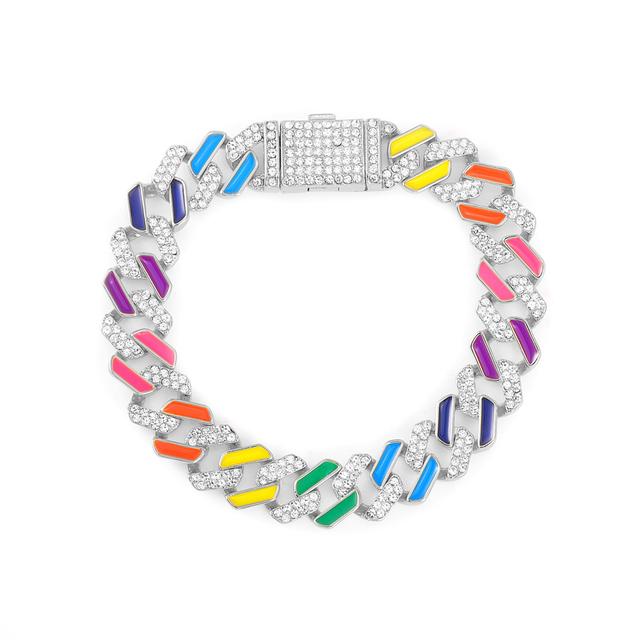 Iced Out 8 дюймов Bling CZ разноцветный браслет для мужчин Miami Link Chain Радужный браслет цвета для мужчин хип-хоп браслеты ювелирные изделия 8inch серебряный
Iced Out 8 дюймов Bling CZ разноцветный браслет для мужчин Miami Link Chain Радужный браслет цвета для мужчин хип-хоп браслеты ювелирные изделия 8inch серебряный