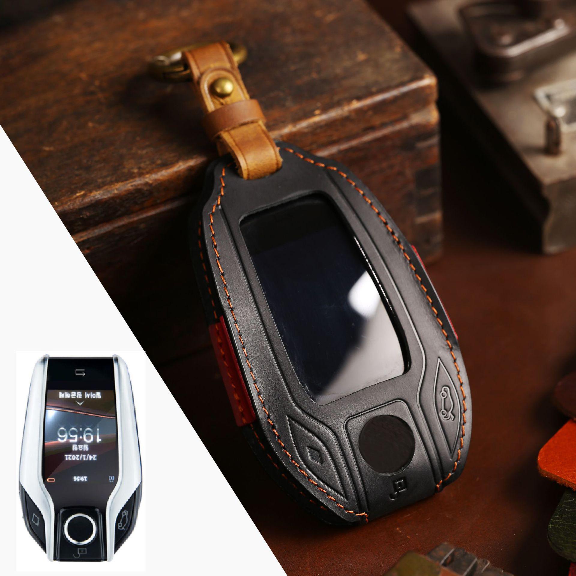 For BMW G12 5 7 Series 730i 740i 750i 760i LCD Smart Remote Car Key Case Red Line Stitch 4D Leather Keychain Protector CoverPerf
For BMW G12 5 7 Series 730i 740i 750i 760i LCD Smart Remote Car Key Case Red Line Stitch 4D Leather Keychain Protector CoverPerf