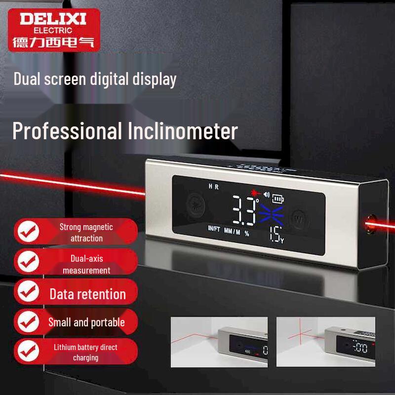 DELIXI Dual Laser Digital Inclinometer
DELIXI Dual Laser Digital Inclinometer