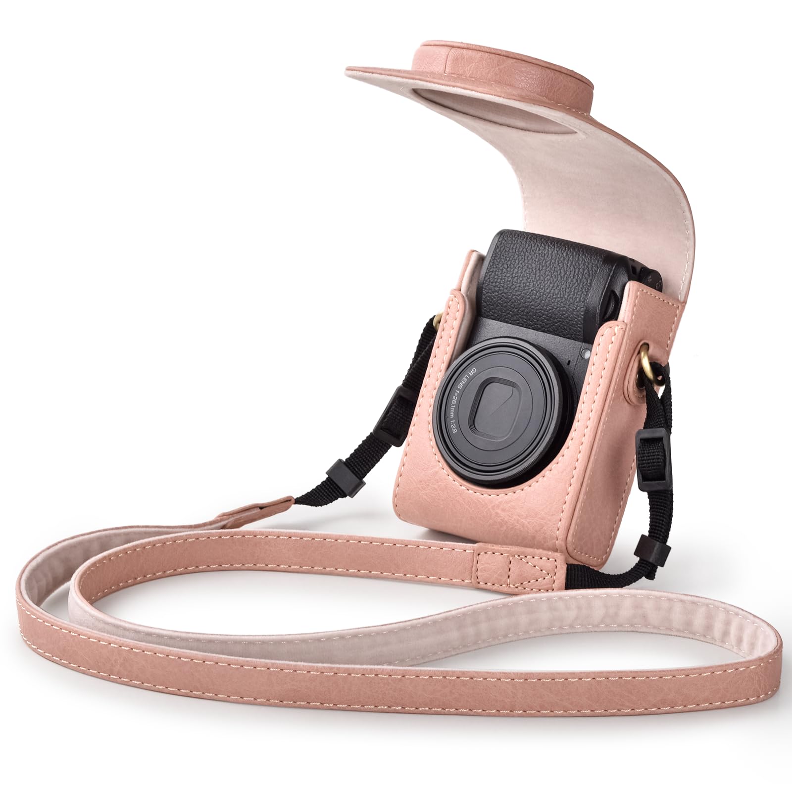 Чохол для камери Rieibi для Sony RX100 Series Retro Leather Case for Sony GR GR III LX9 LX10 LX15 Sony Camera Carry Bag Cover with Strap Pink -
Чохол для камери Rieibi для Sony RX100 Series Retro Leather Case for Sony GR GR III LX9 LX10 LX15 Sony Camera Carry Bag Cover with Strap Pink -