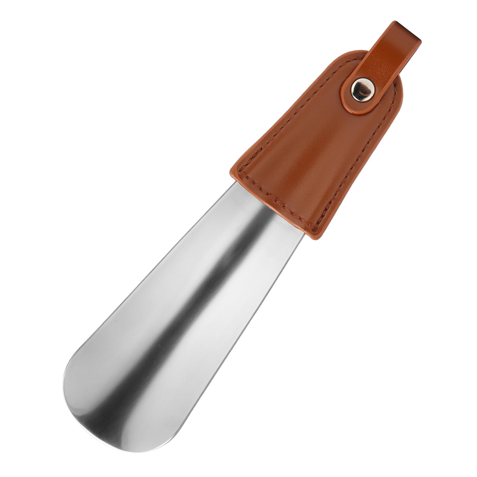 Professional Stainless Steel Shoe Horn Travel Portable Shoehorn with PU Leather Handle
Professional Stainless Steel Shoe Horn Travel Portable Shoehorn with PU Leather Handle