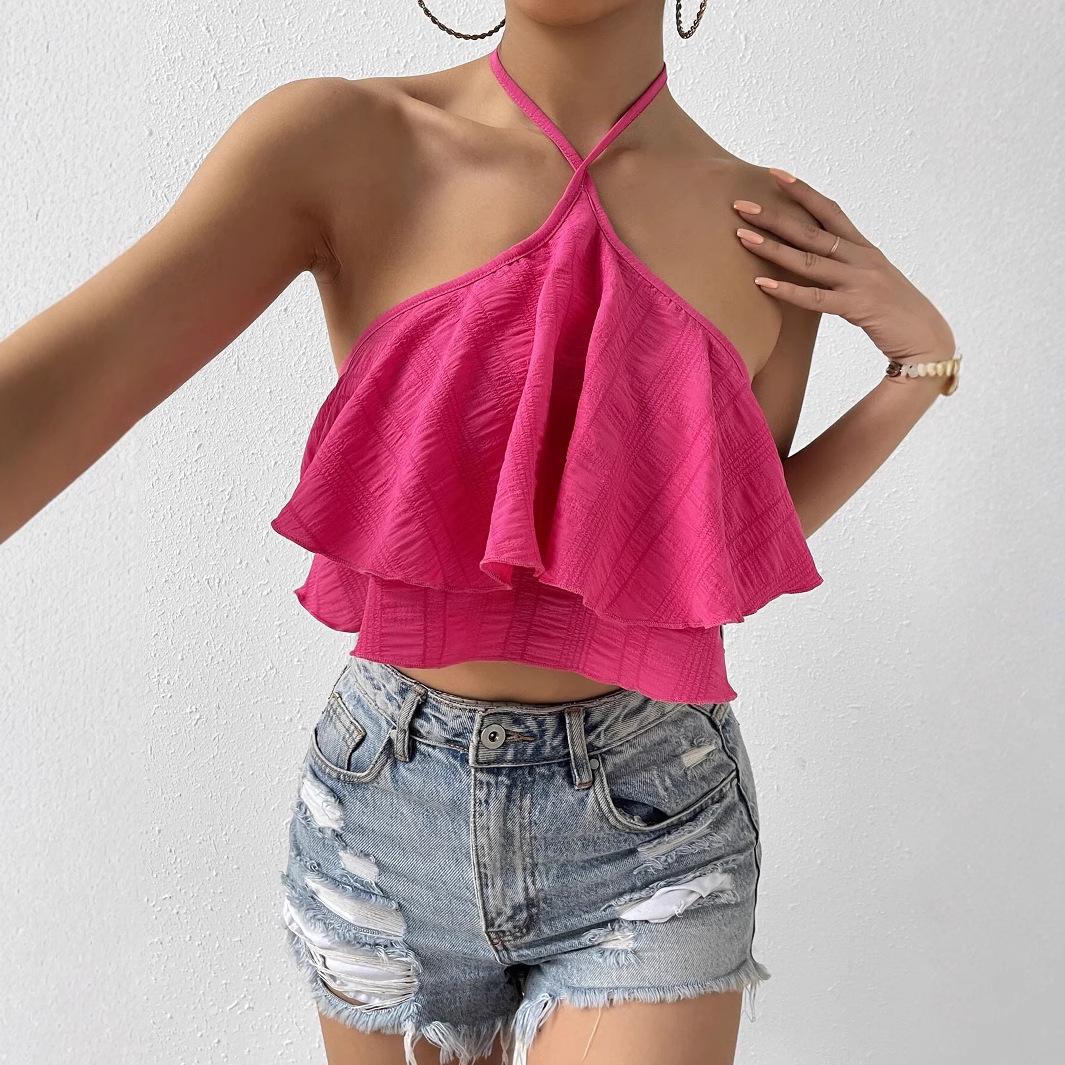 Women s European & American Style Sexy Backless Halter Top - Summer Sleeveless Design Small розы красного
Women s European & American Style Sexy Backless Halter Top - Summer Sleeveless Design Small розы красного