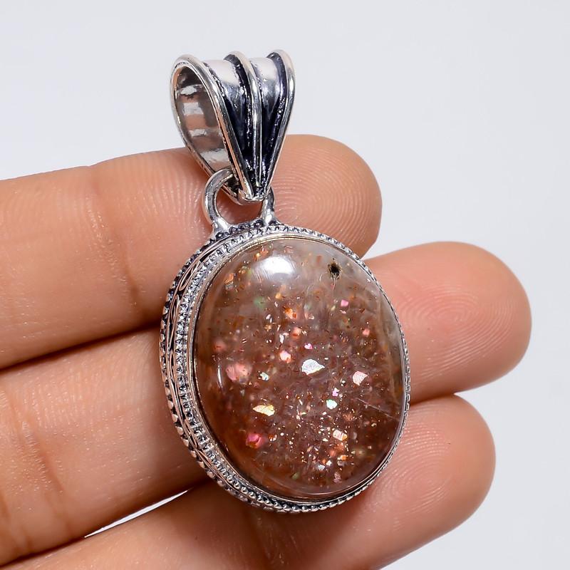 Incredible Top Grade Qualite 100% Natural Sunstone Oval Shape Vintage Style Handmade Jewelry 925 Steling Silver Plated Pendant 1.6 WSJ-4870 1.6
Incredible Top Grade Qualite 100% Natural Sunstone Oval Shape Vintage Style Handmade Jewelry 925 Steling Silver Plated Pendant 1.6 WSJ-4870 1.6